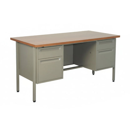 Escritorio metálico 150 cm con cubierta en melanina